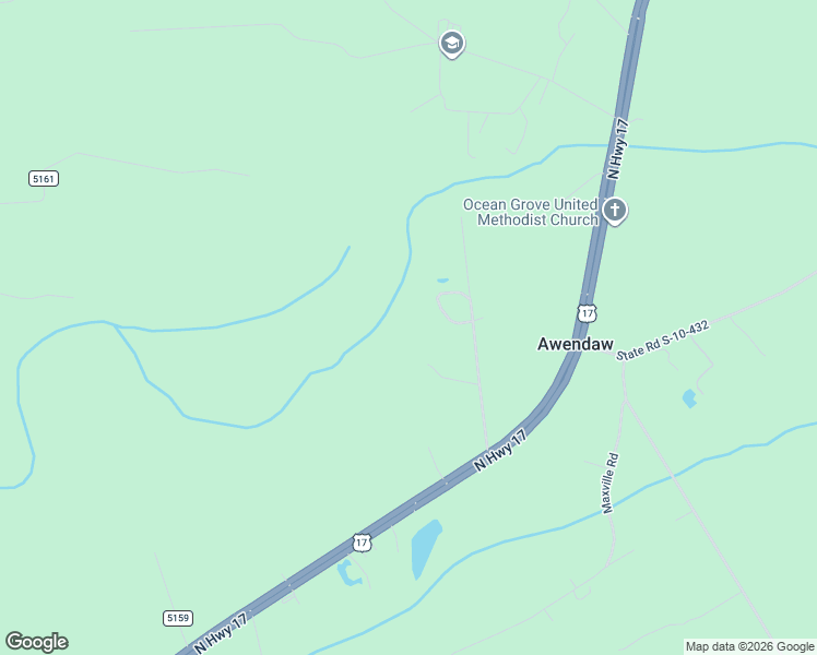 map of restaurants, bars, coffee shops, grocery stores, and more near 6367 Young Road in Awendaw