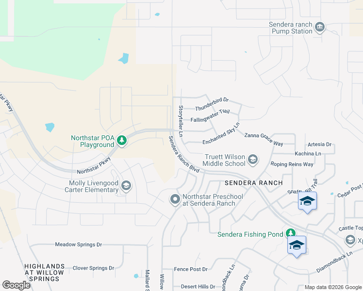 map of restaurants, bars, coffee shops, grocery stores, and more near 14501 Storyteller Lane in Haslet