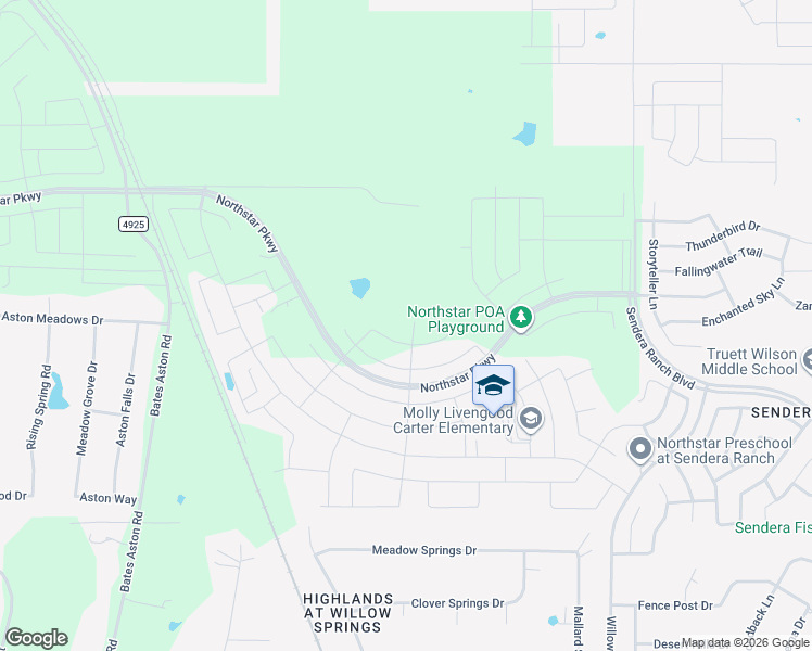 map of restaurants, bars, coffee shops, grocery stores, and more near 14413 Shooting Star Drive in Haslet
