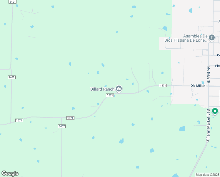 map of restaurants, bars, coffee shops, grocery stores, and more near Pvt Road 3429 in Hunt County