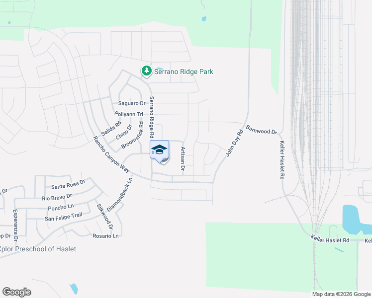 map of restaurants, bars, coffee shops, grocery stores, and more near 14341 Artisan Drive in Haslet