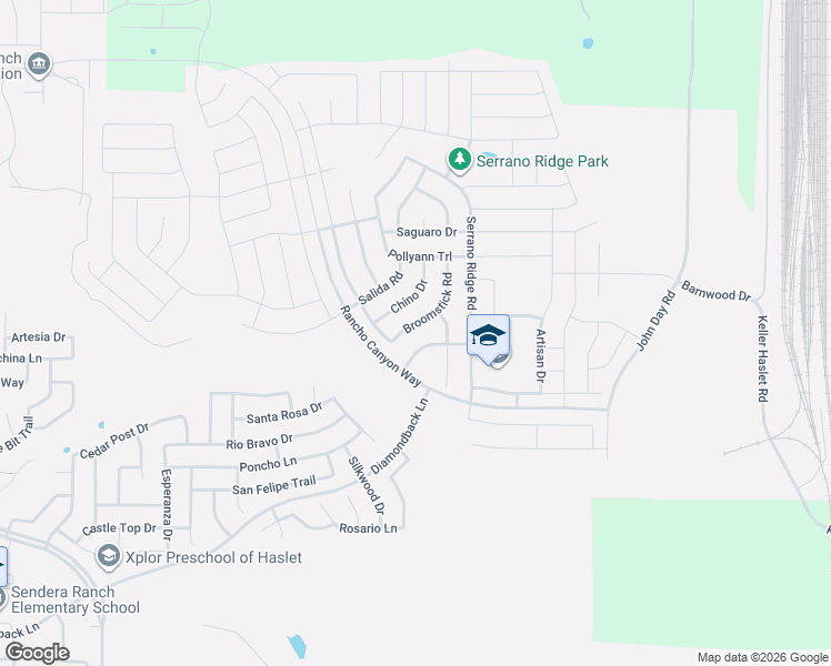 map of restaurants, bars, coffee shops, grocery stores, and more near 544 Bromeliad Drive in Haslet