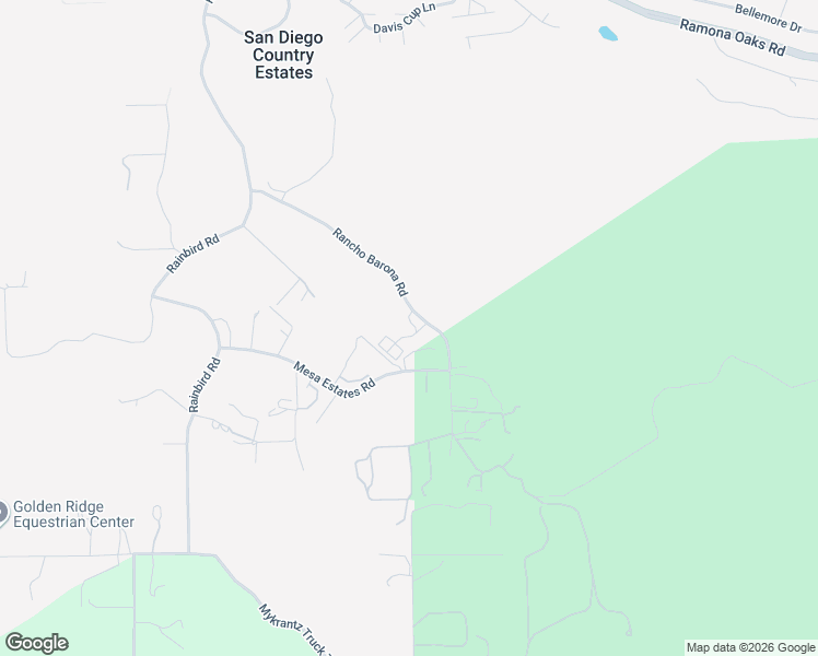 map of restaurants, bars, coffee shops, grocery stores, and more near 25389 Rancho Barona Road in Ramona