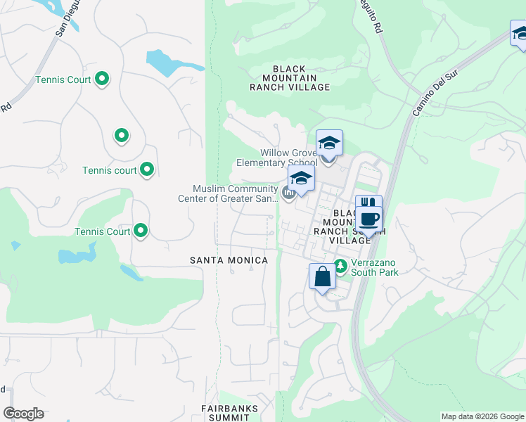 map of restaurants, bars, coffee shops, grocery stores, and more near 7437 Los Brazos in San Diego