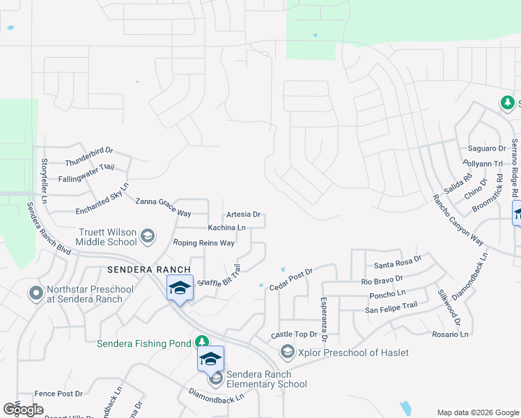 map of restaurants, bars, coffee shops, grocery stores, and more near 14450 Artesia Court in Haslet