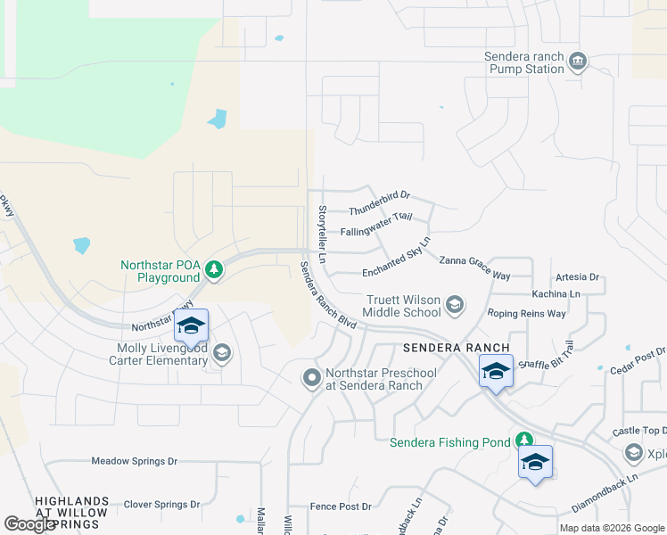 map of restaurants, bars, coffee shops, grocery stores, and more near 14501 Storyteller Lane in Haslet