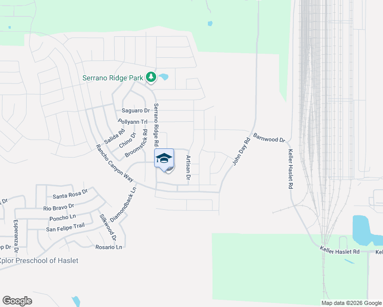 map of restaurants, bars, coffee shops, grocery stores, and more near 14341 Artisan Drive in Haslet