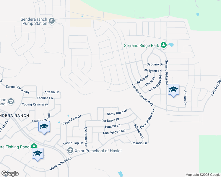 map of restaurants, bars, coffee shops, grocery stores, and more near 832 Salida Road in Haslet