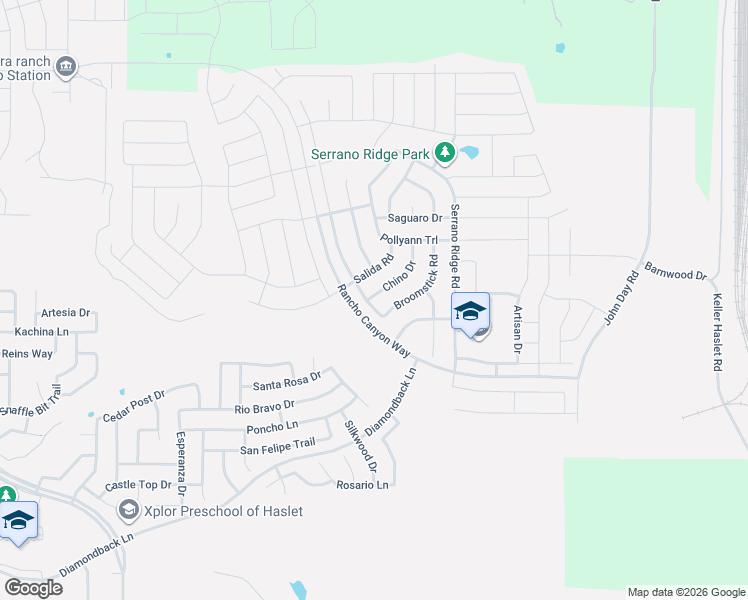 map of restaurants, bars, coffee shops, grocery stores, and more near 14413 Mainstay Way in Haslet