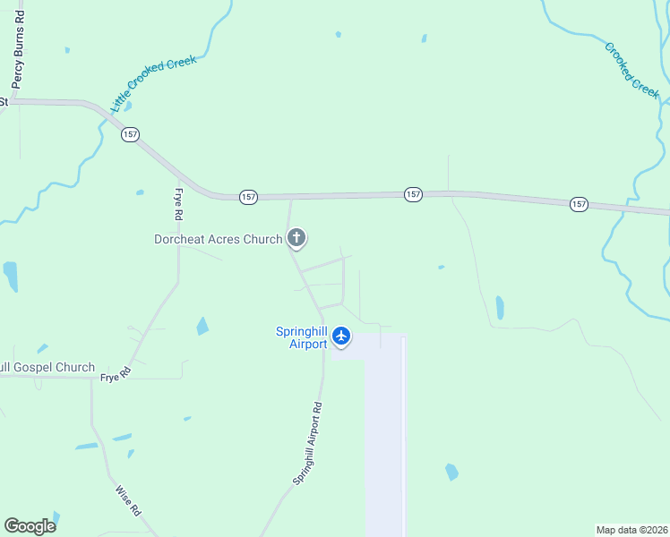 map of restaurants, bars, coffee shops, grocery stores, and more near 203 Airport Loop in Springhill