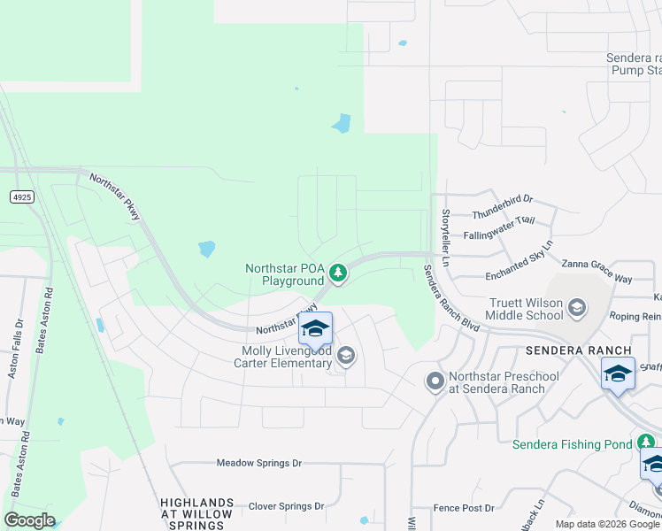 map of restaurants, bars, coffee shops, grocery stores, and more near 112 County Road 4923 in Haslet