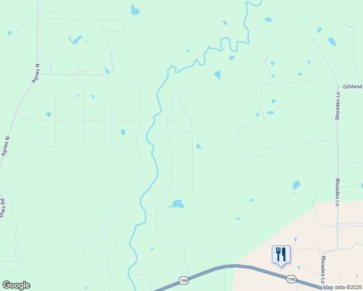 map of restaurants, bars, coffee shops, grocery stores, and more near 1118 Gonzollas Road in Springtown