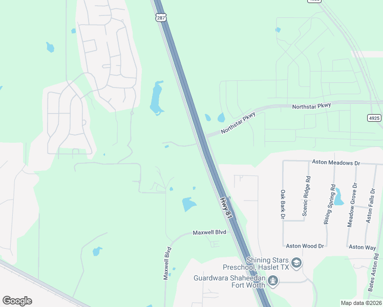 map of restaurants, bars, coffee shops, grocery stores, and more near 14415 U.S. 287 in Fort Worth