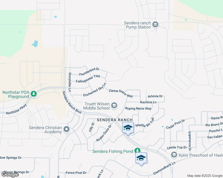 map of restaurants, bars, coffee shops, grocery stores, and more near 1428 Zanna Grace Way in Haslet