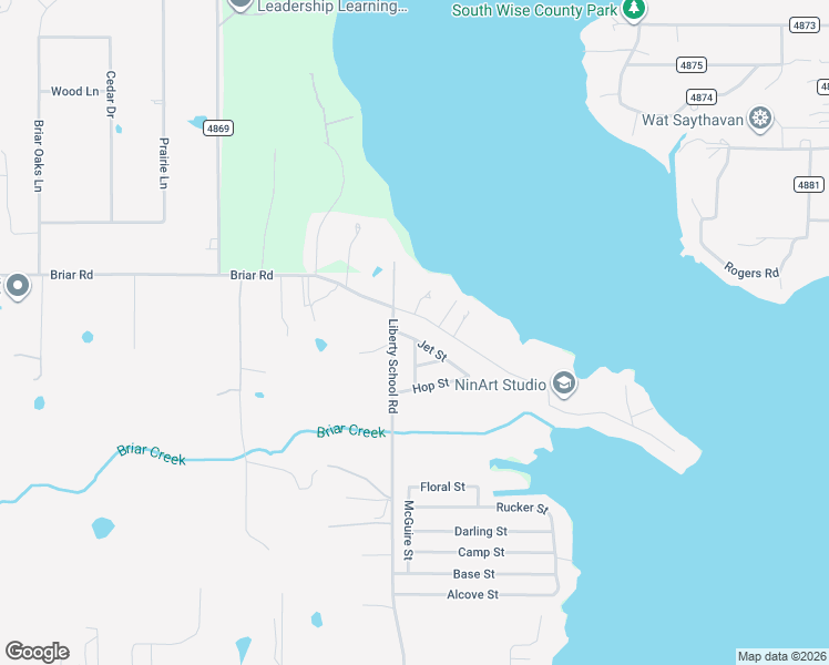 map of restaurants, bars, coffee shops, grocery stores, and more near 7211 Briar Road in Azle