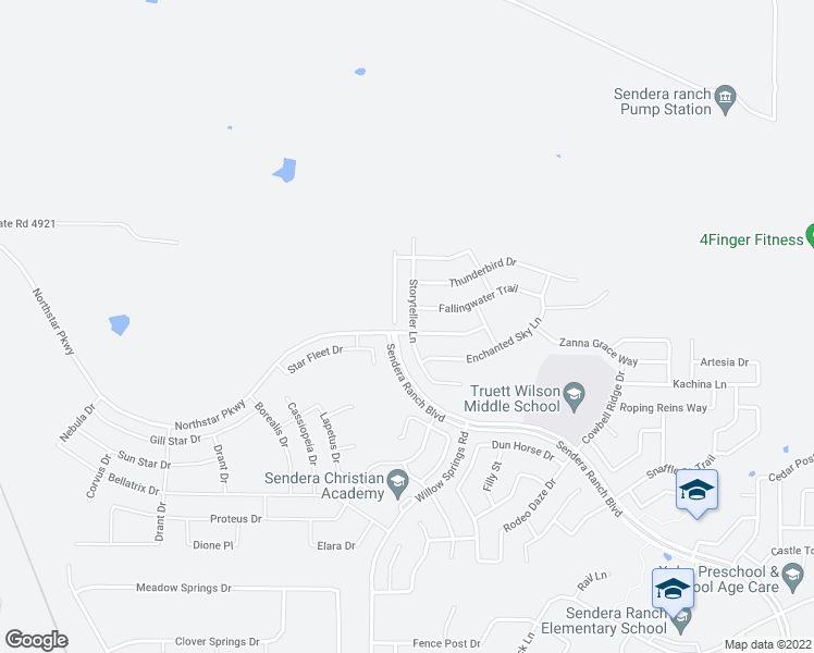 map of restaurants, bars, coffee shops, grocery stores, and more near 14525 Storyteller Lane in Haslet