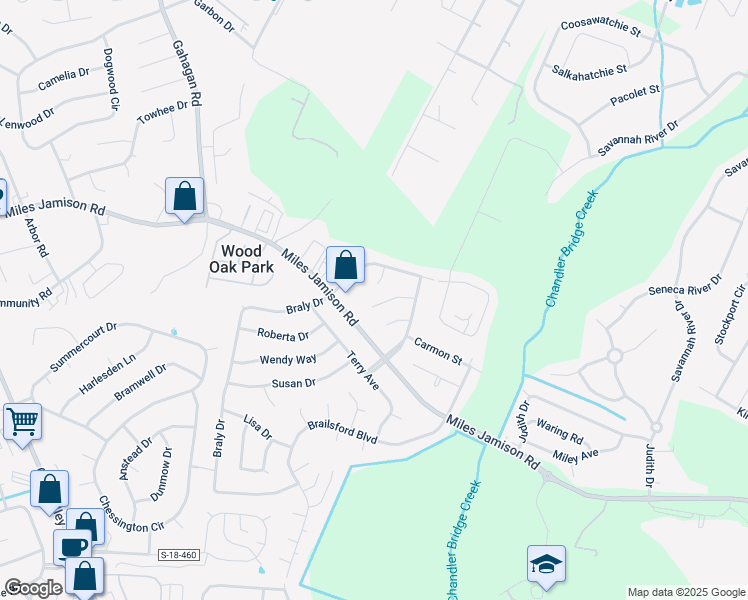 map of restaurants, bars, coffee shops, grocery stores, and more near 112 Beatrice Lane in Summerville