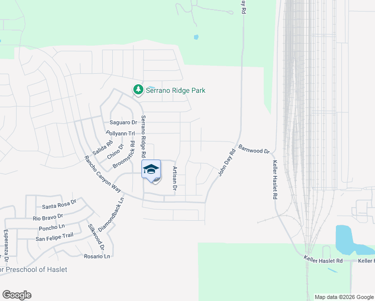 map of restaurants, bars, coffee shops, grocery stores, and more near 14425 Cloudview Way in Haslet