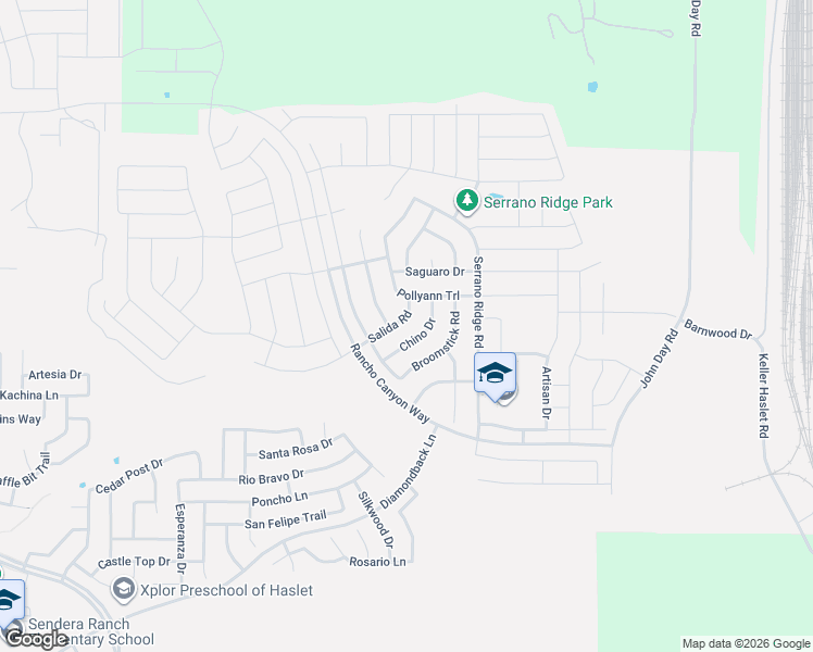 map of restaurants, bars, coffee shops, grocery stores, and more near 14444 Chino Drive in Haslet