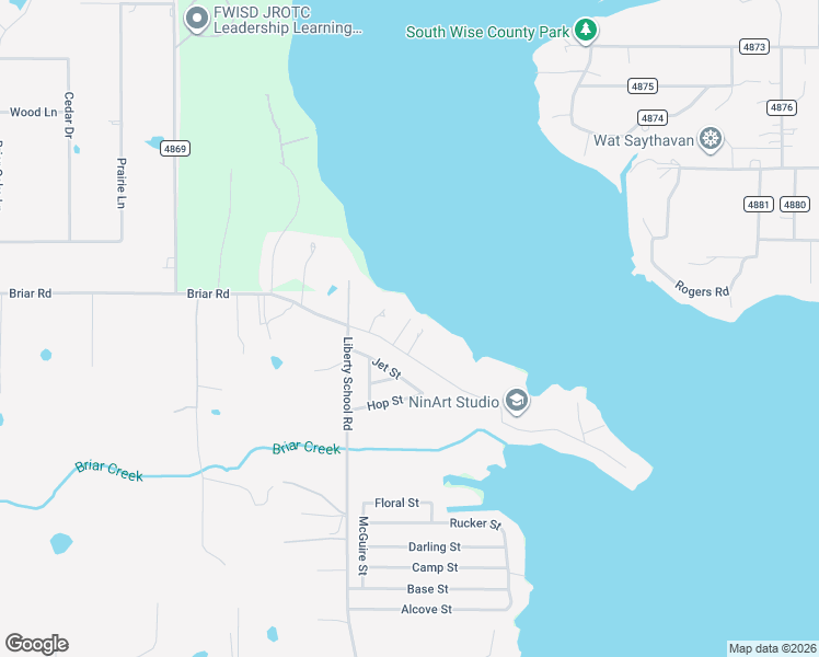 map of restaurants, bars, coffee shops, grocery stores, and more near 7170 Briar Road in Azle