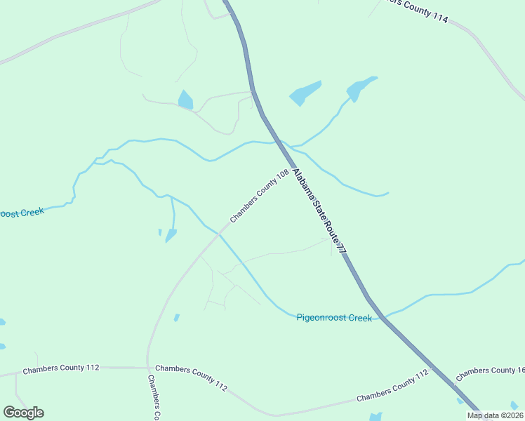 map of restaurants, bars, coffee shops, grocery stores, and more near 3474-4020 Chambers County 108 in La Fayette