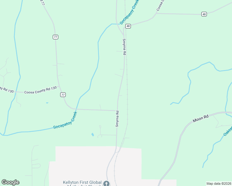 map of restaurants, bars, coffee shops, grocery stores, and more near 910 Coosa County Road 85 in Kellyton