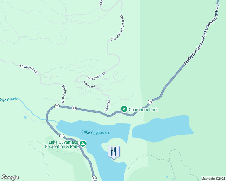 map of restaurants, bars, coffee shops, grocery stores, and more near 34791 Natchez Trail in Julian