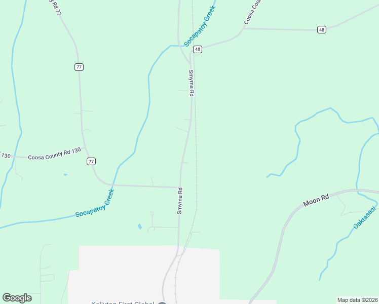map of restaurants, bars, coffee shops, grocery stores, and more near 910 Coosa County Road 85 in Kellyton
