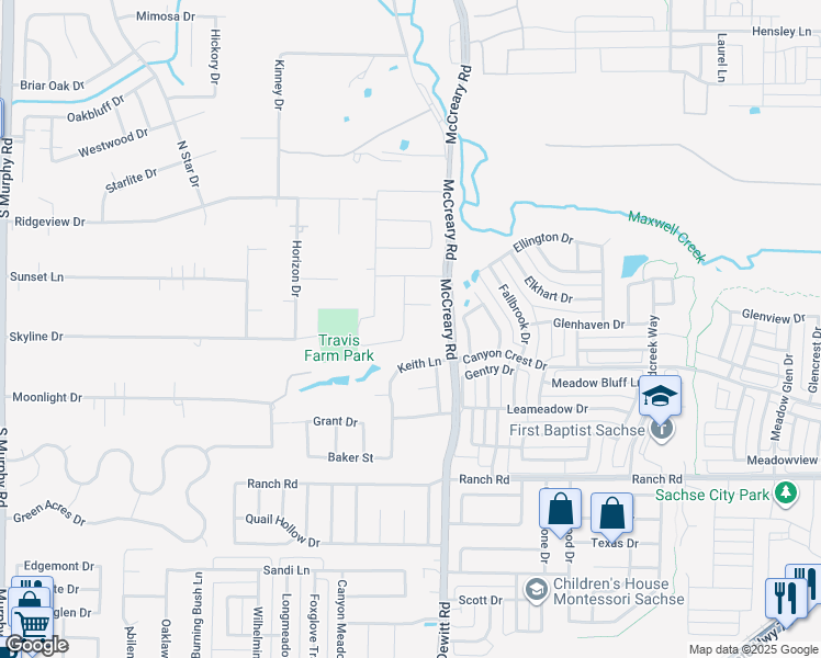 map of restaurants, bars, coffee shops, grocery stores, and more near 828 Burgess Lane in Murphy