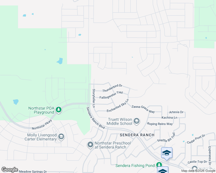 map of restaurants, bars, coffee shops, grocery stores, and more near 1528 Fallingwater Trail in Haslet