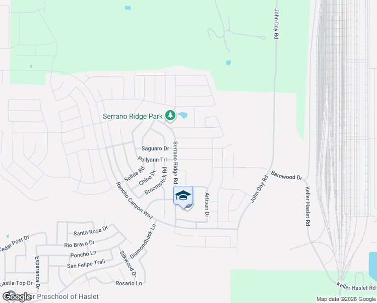 map of restaurants, bars, coffee shops, grocery stores, and more near 452 Pollyann Trail in Haslet