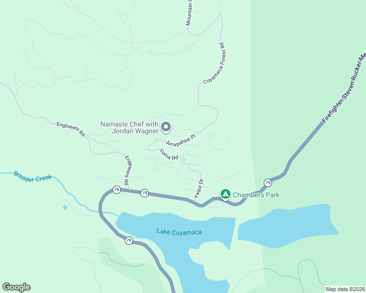 map of restaurants, bars, coffee shops, grocery stores, and more near 34711 Pueblo Drive in Julian