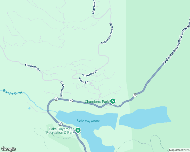 map of restaurants, bars, coffee shops, grocery stores, and more near Pueblo Drive in San Diego County