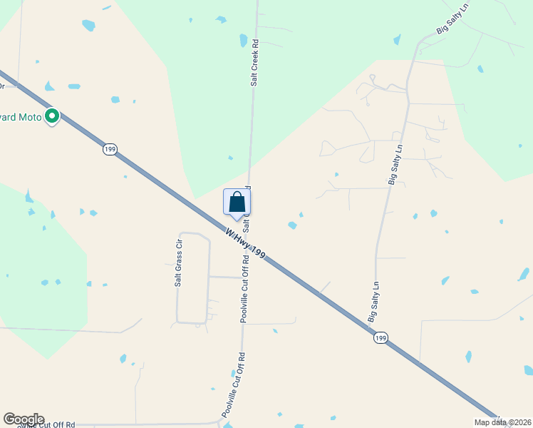 map of restaurants, bars, coffee shops, grocery stores, and more near 202 Salt Creek Road in Springtown