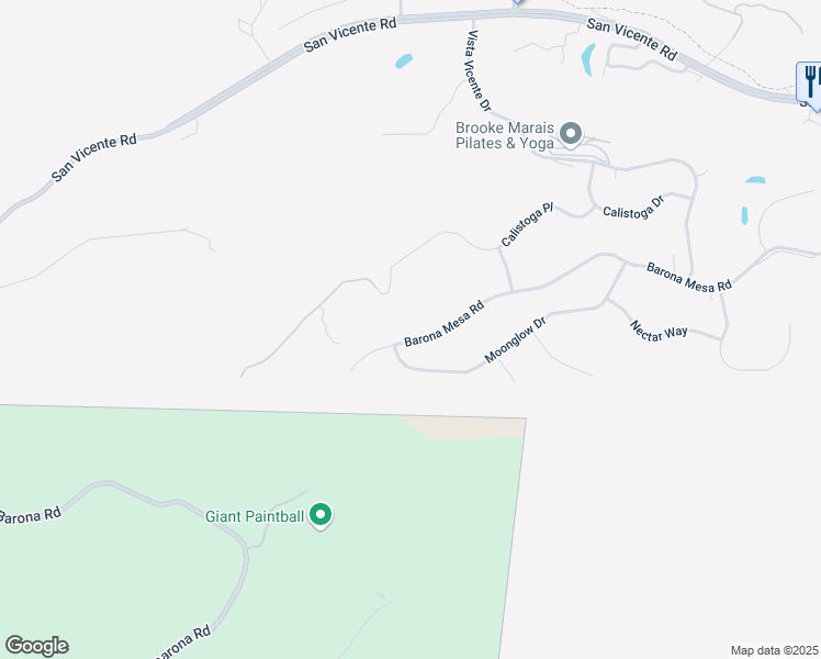 map of restaurants, bars, coffee shops, grocery stores, and more near 23426 Barona Mesa Road in Ramona