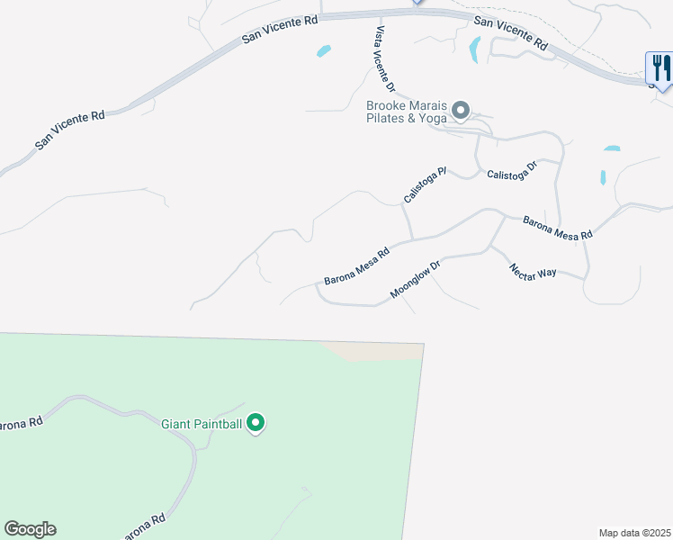 map of restaurants, bars, coffee shops, grocery stores, and more near 23436 Barona Mesa Road in Ramona