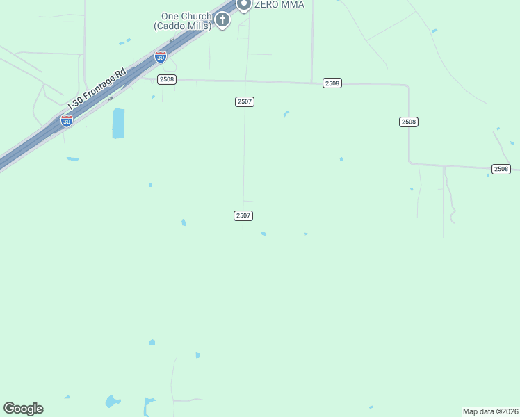 map of restaurants, bars, coffee shops, grocery stores, and more near 5263 County Road 2507 in Caddo Mills
