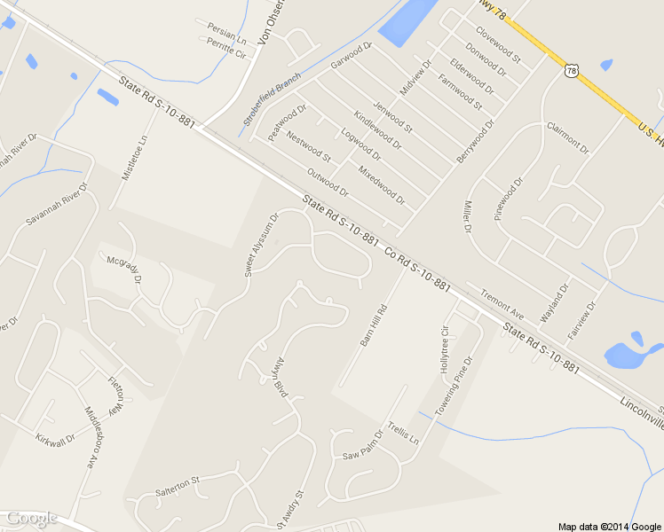map of restaurants, bars, coffee shops, grocery stores, and more near 222 Sweet Alyssum Drive in Ladson
