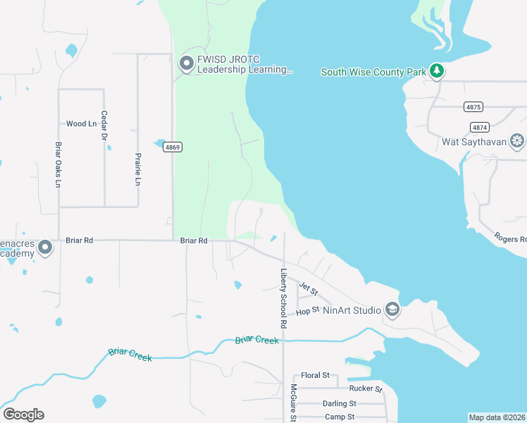 map of restaurants, bars, coffee shops, grocery stores, and more near 7338 Briar Road in Azle