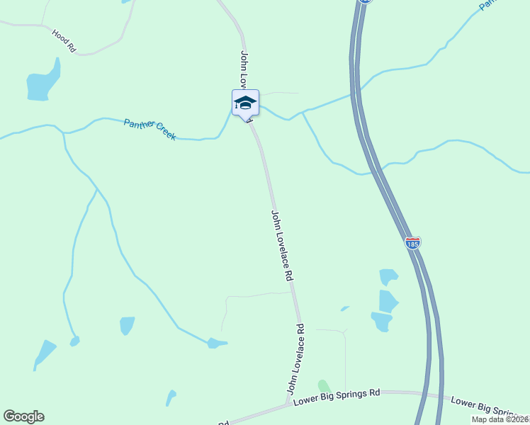 map of restaurants, bars, coffee shops, grocery stores, and more near 830 John Lovelace Road in LaGrange