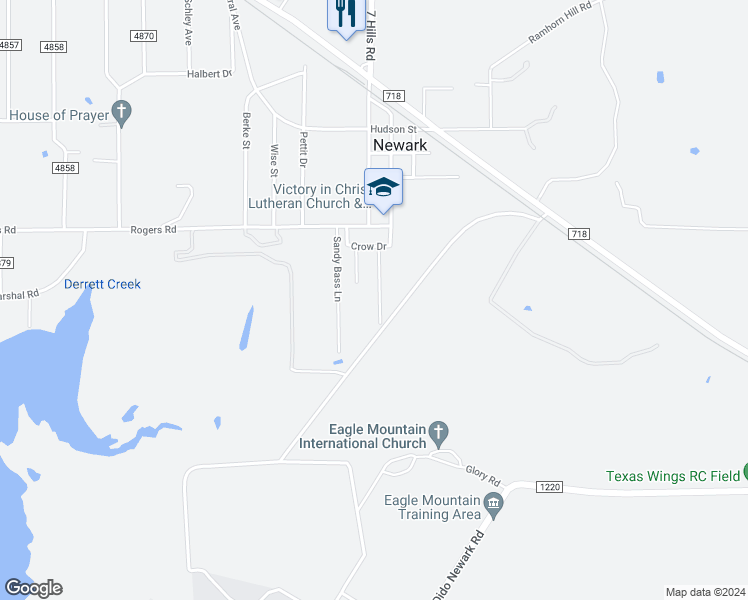 map of restaurants, bars, coffee shops, grocery stores, and more near 418 Country Living Drive in Newark