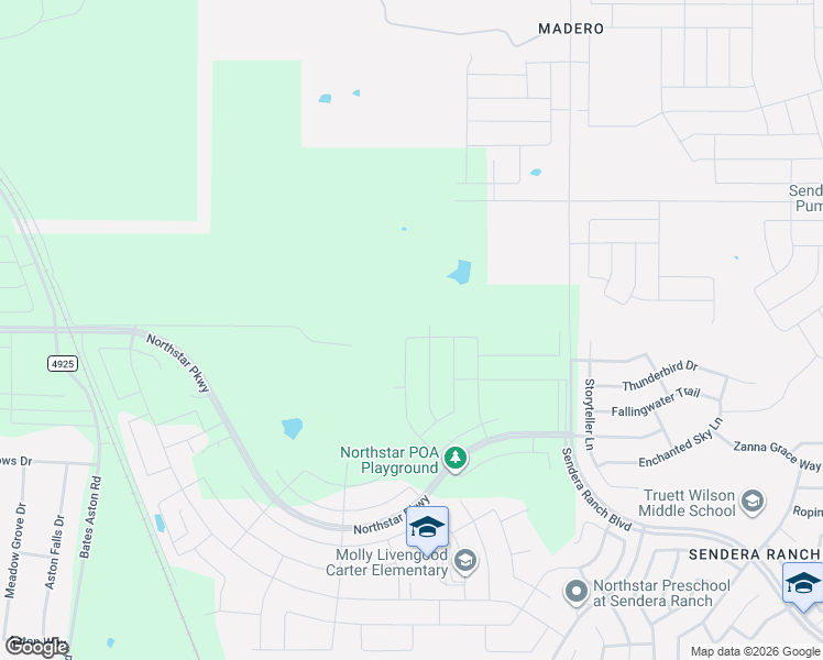 map of restaurants, bars, coffee shops, grocery stores, and more near Suncatcher Way in Haslet