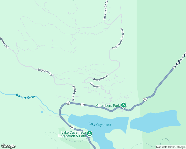 map of restaurants, bars, coffee shops, grocery stores, and more near 34639 Pima Trail in Julian