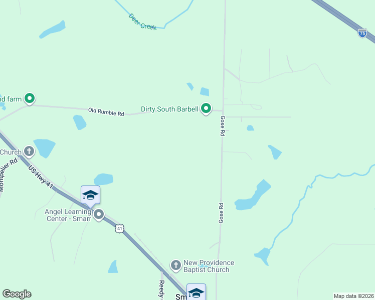 map of restaurants, bars, coffee shops, grocery stores, and more near in Smarr