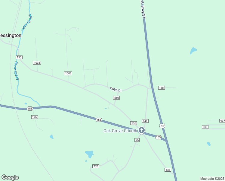 map of restaurants, bars, coffee shops, grocery stores, and more near 268 Cobb Drive in Jemison