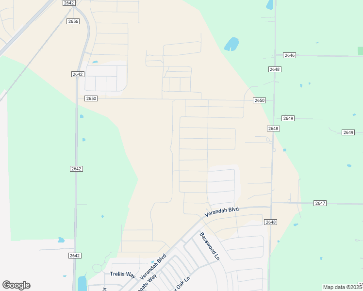 map of restaurants, bars, coffee shops, grocery stores, and more near County Road 2650 in Royse City