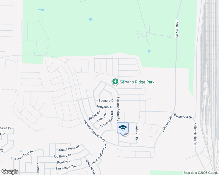map of restaurants, bars, coffee shops, grocery stores, and more near 14548 Serrano Ridge Road in Haslet