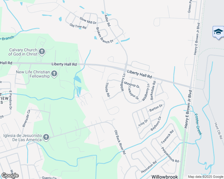 map of restaurants, bars, coffee shops, grocery stores, and more near 104 Kensel Court in Goose Creek