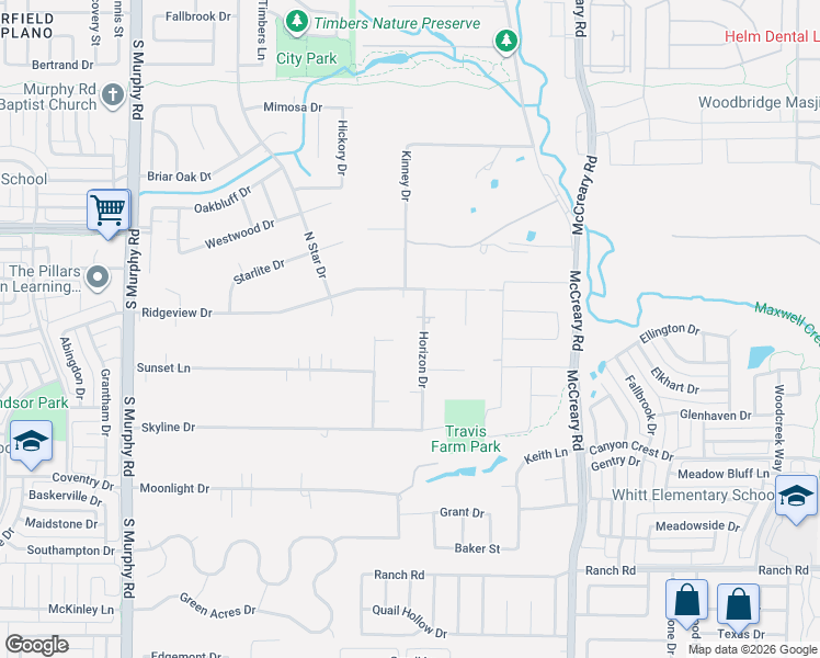 map of restaurants, bars, coffee shops, grocery stores, and more near 702 Horizon Drive in Murphy