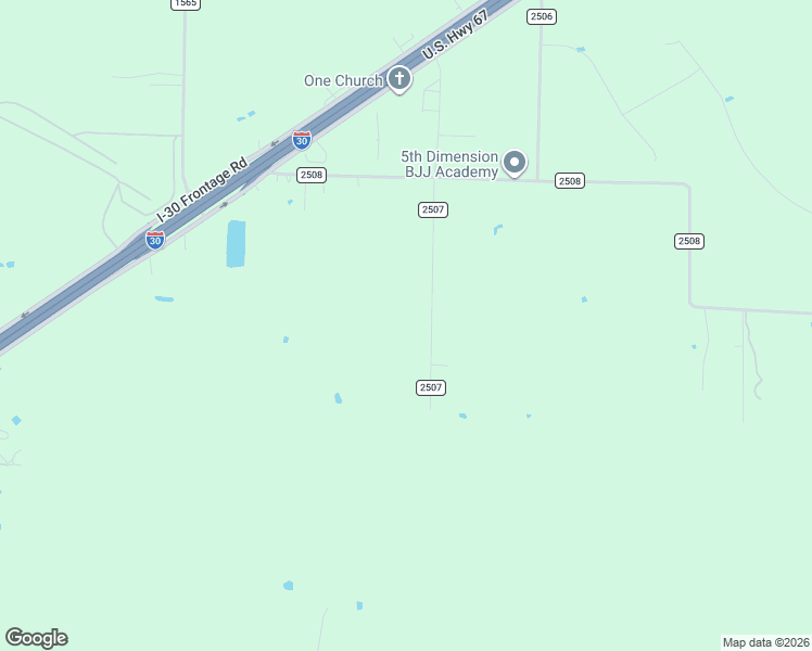 map of restaurants, bars, coffee shops, grocery stores, and more near 5236 County Road 2507 in Caddo Mills